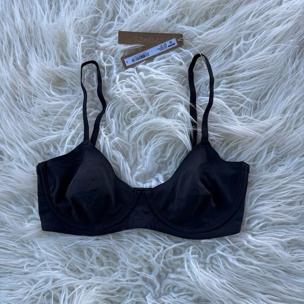 Skims Fits Everybody Unlined Demi Bra Onyx Size 32D